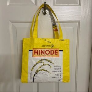 Hinode Rice Yellow White Red Tote Bag Hawaii Market Beach Snacks Japan